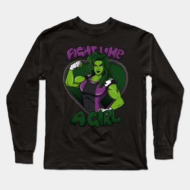 Fight Like An Attorney Long Sleeve T-Shirt by gseignemartin